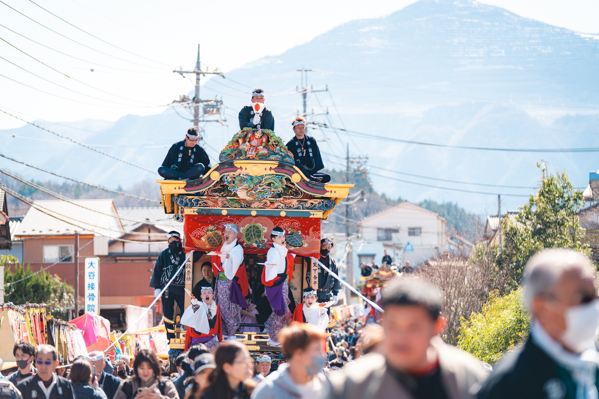 武甲山と屋台曳行